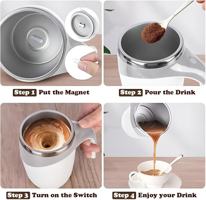 Celara™ Automatic Magnetic Stirring Coffee Mug - Perfect Sips Everytime