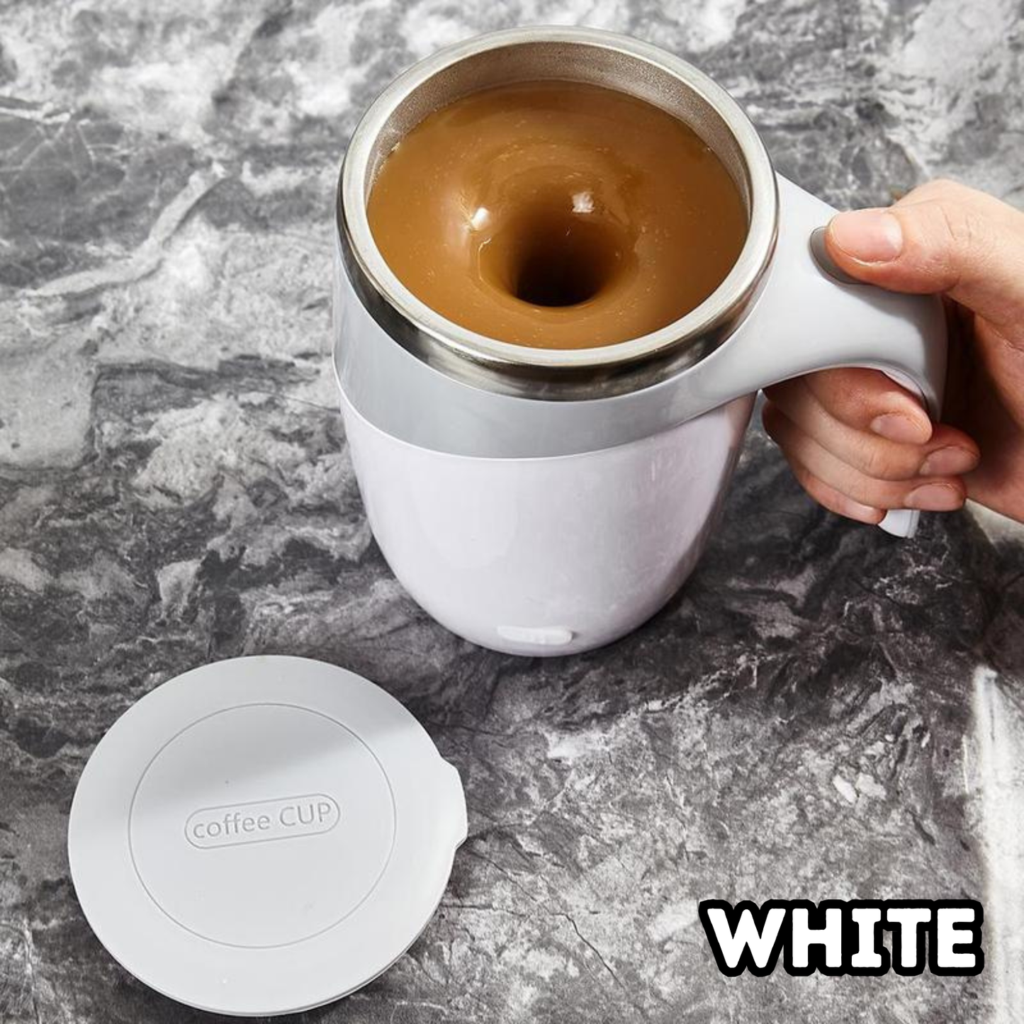 Celara™ Automatic Magnetic Stirring Coffee Mug - Perfect Sips Everytime