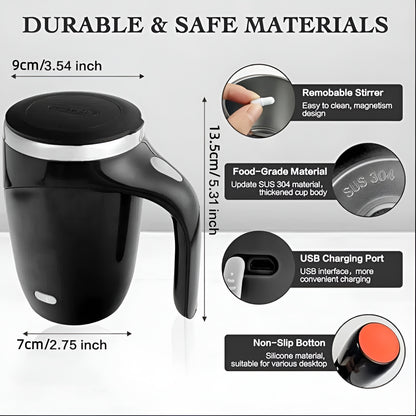 Celara™ Automatic Magnetic Stirring Coffee Mug - Perfect Sips Everytime